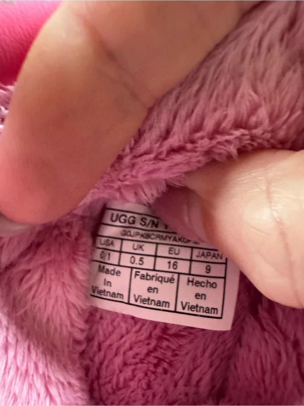 UGG Baby Plush Pink Bootie Slipper